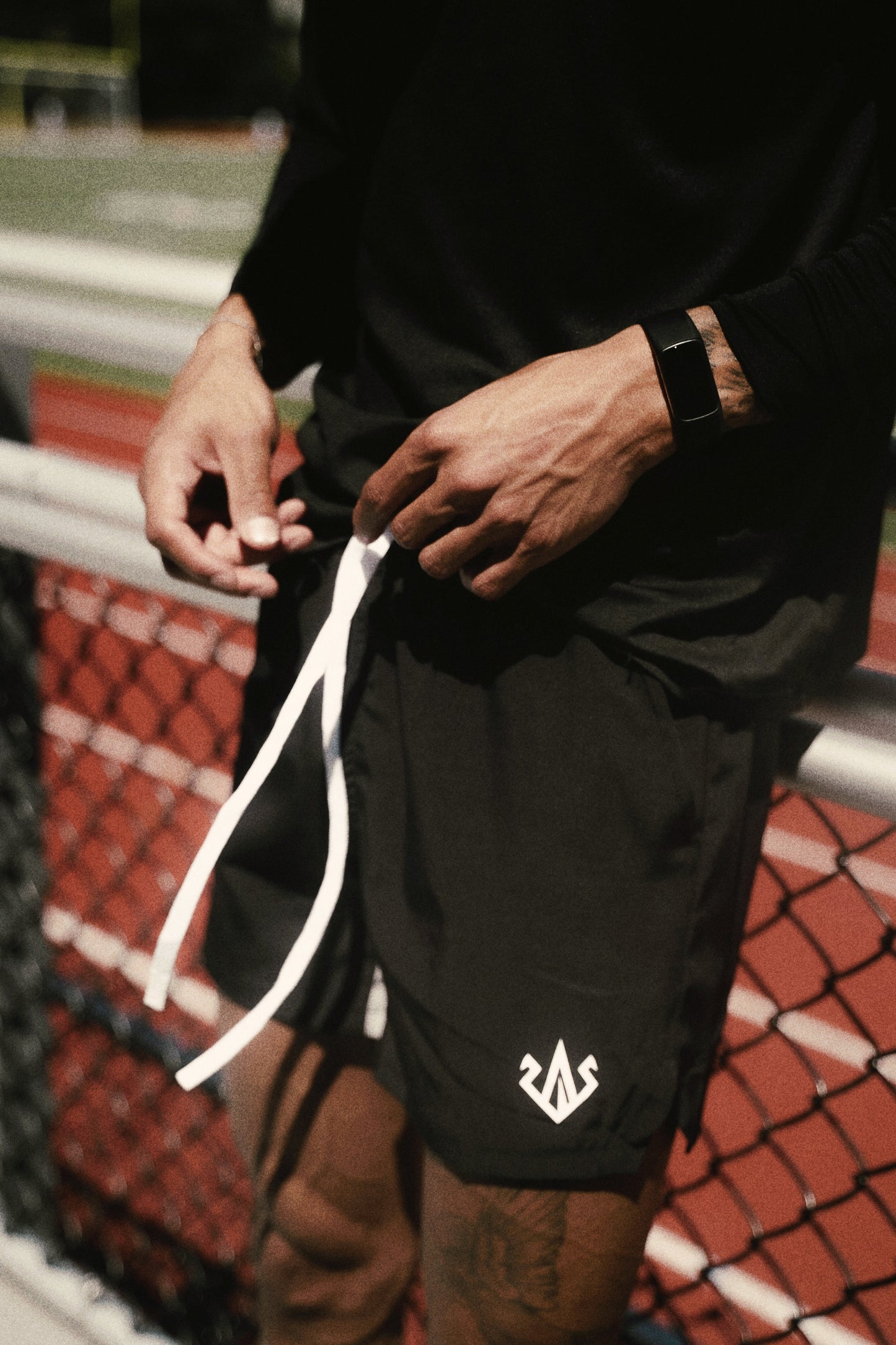 Black & Silver Two-Tone Shorts