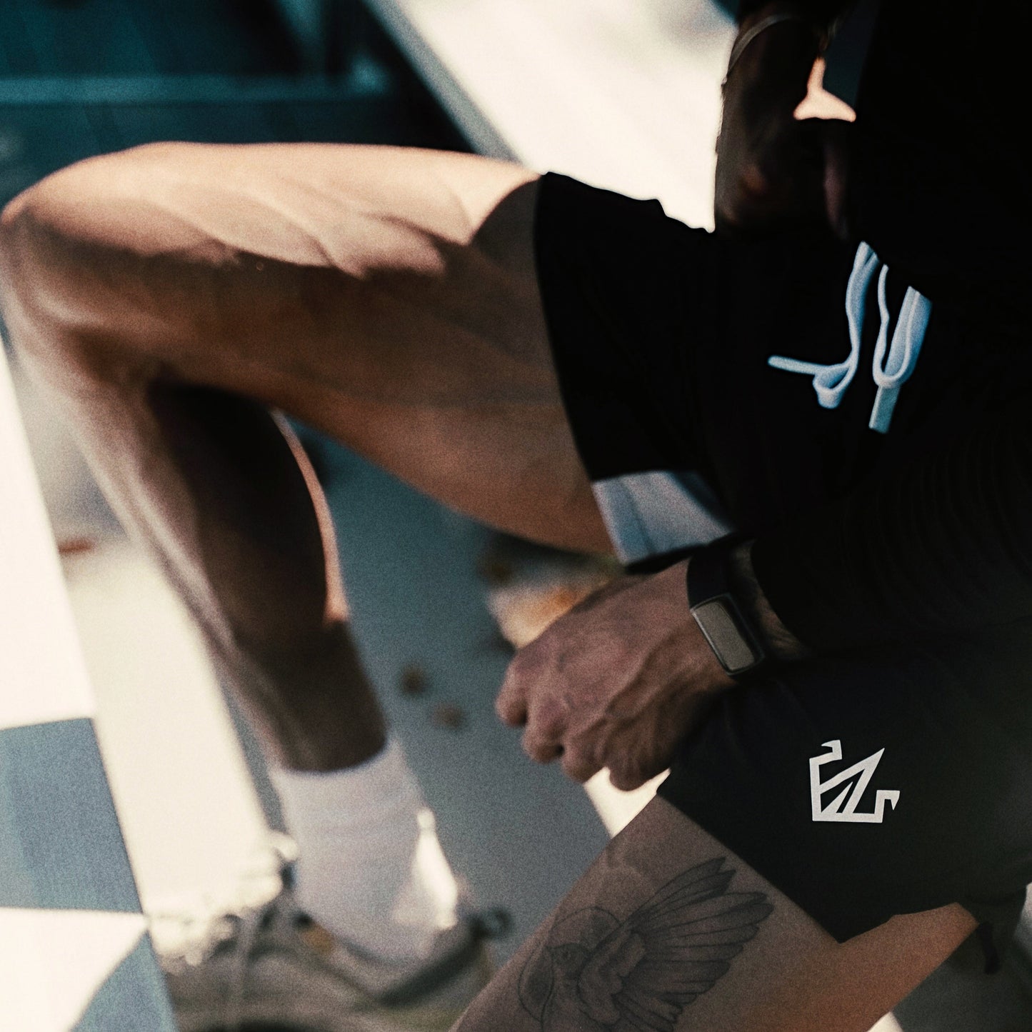 Black & Silver Two-Tone Shorts