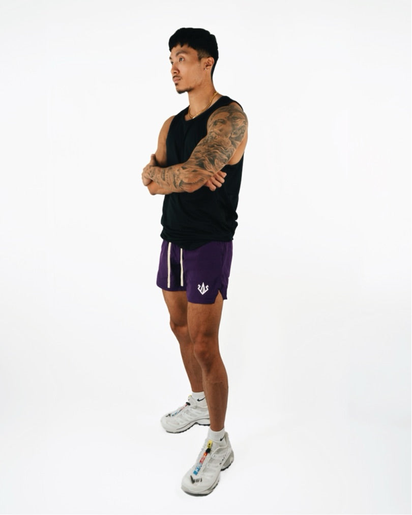 Midnight Purple Two-Tone Shorts